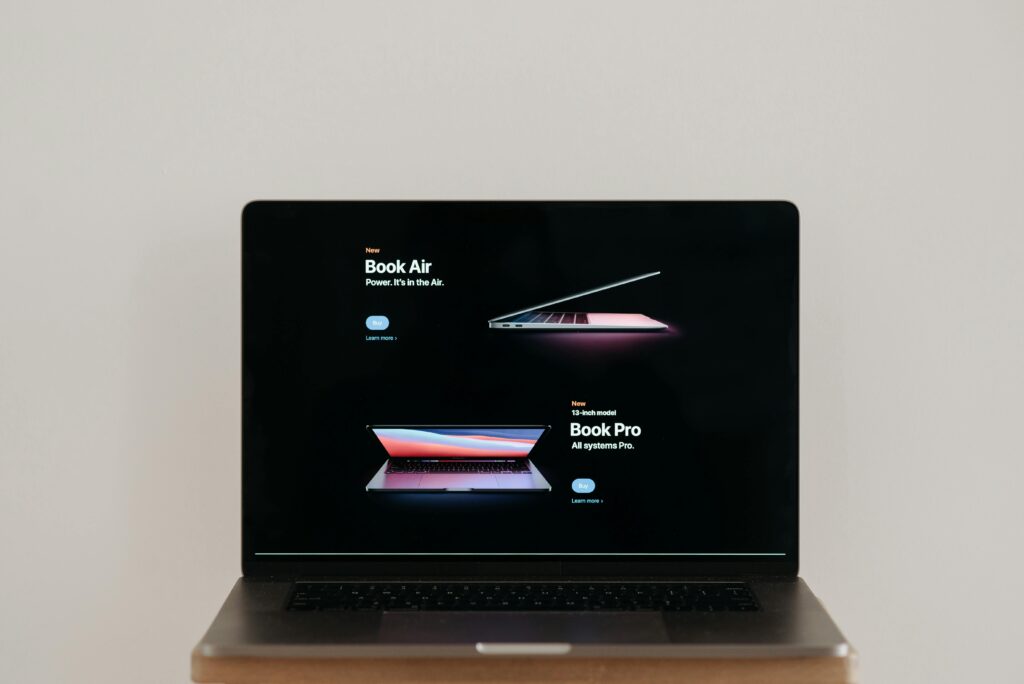 pexels-photo-7190953-7190953 Sleek laptop showcasing elegant marketing display for tech enthusiasts.